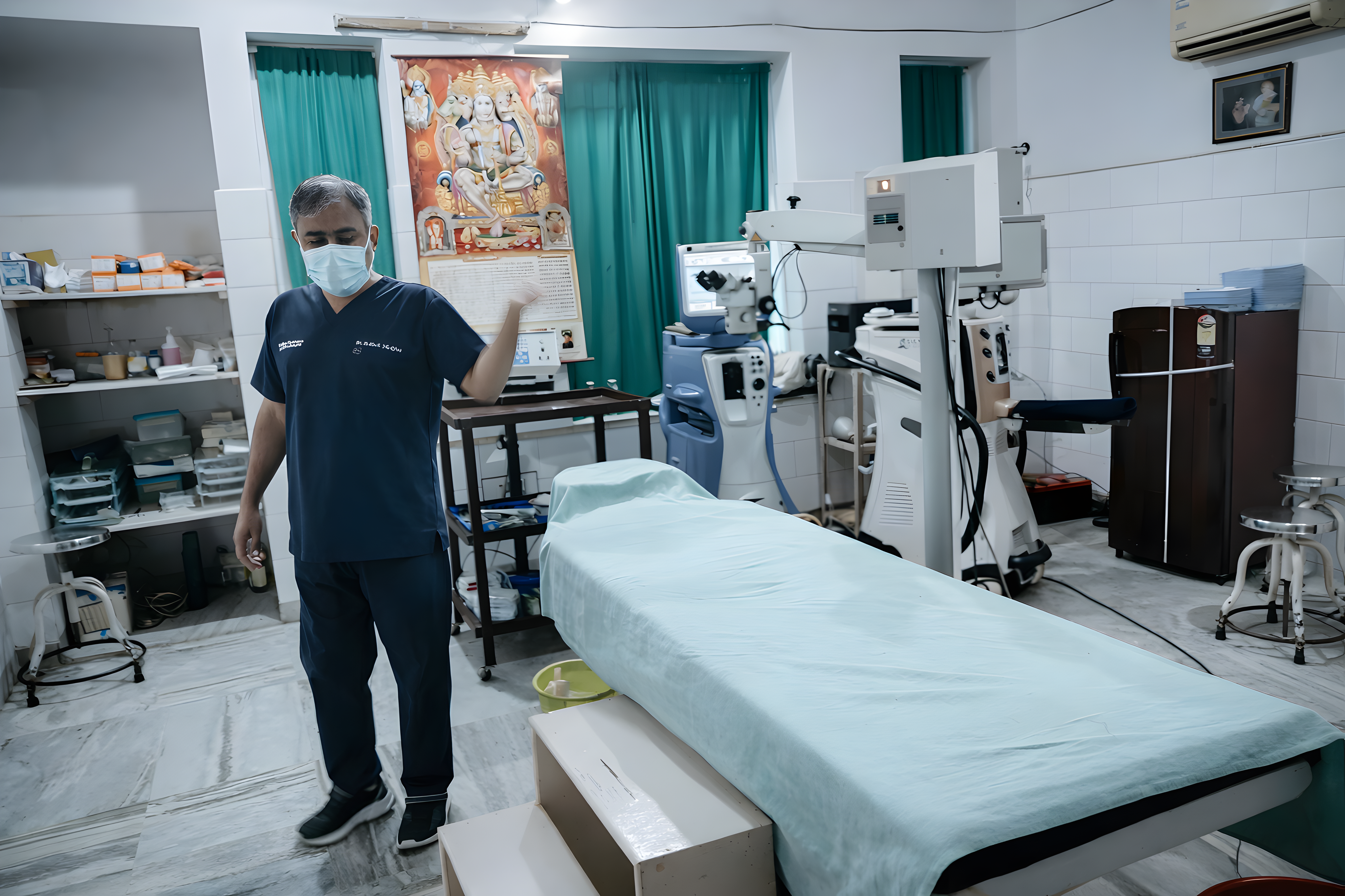 ENT examination and treatment area