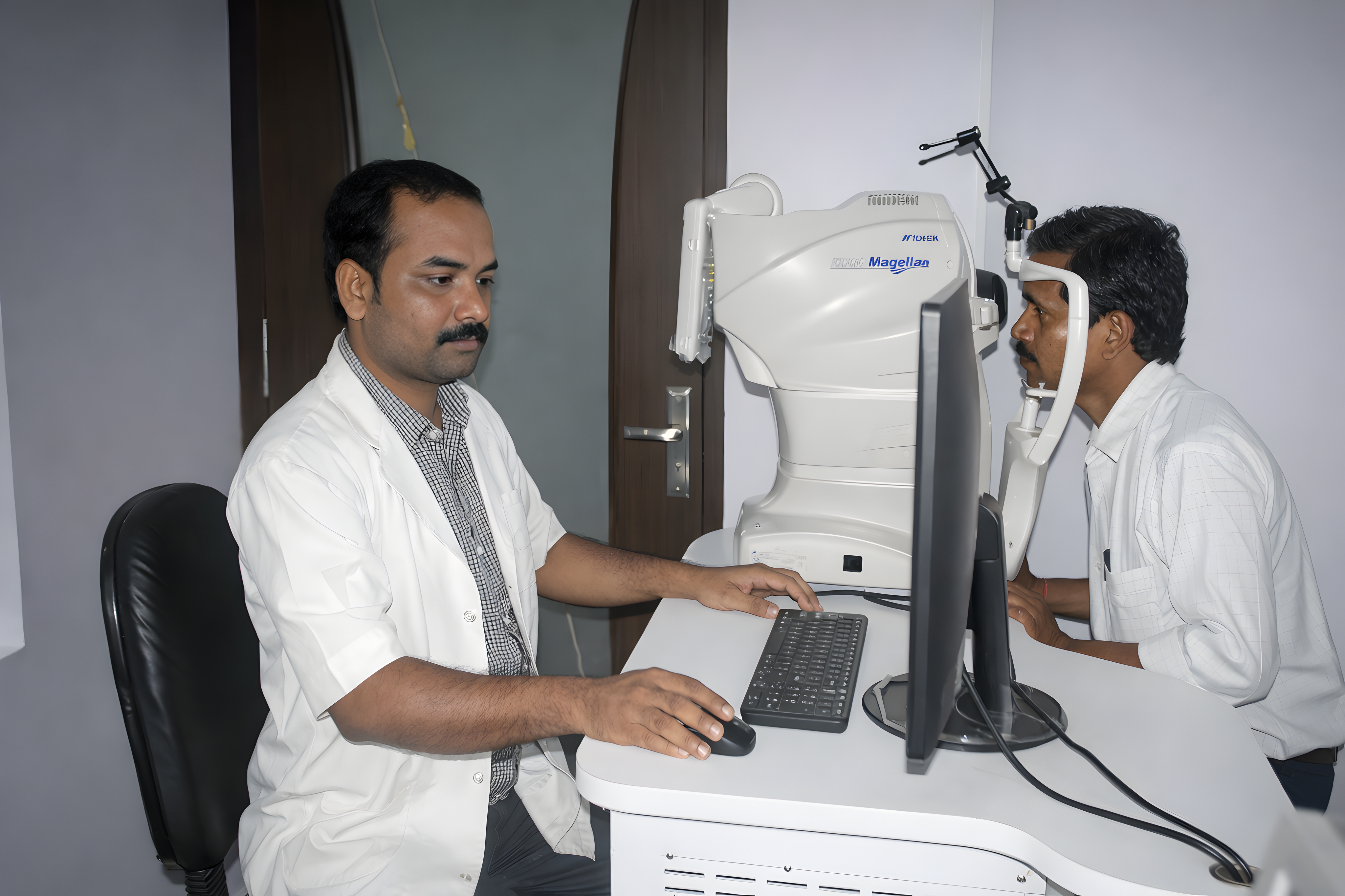 Eye examination and consultation area